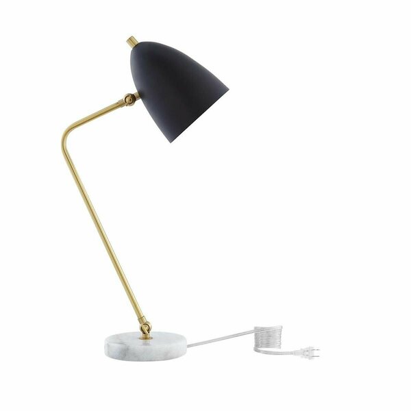 Lighting Business Cristina Marble Stone & Metal Table Lamp, Stainless Steel LI3637869